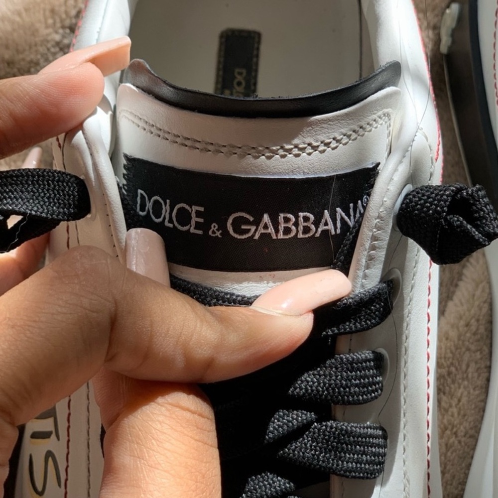 Dolce & Gabbana Calfskin Nappa  Portofino Sneakers Size 8.5 38.5IT - Picture 10 of 12